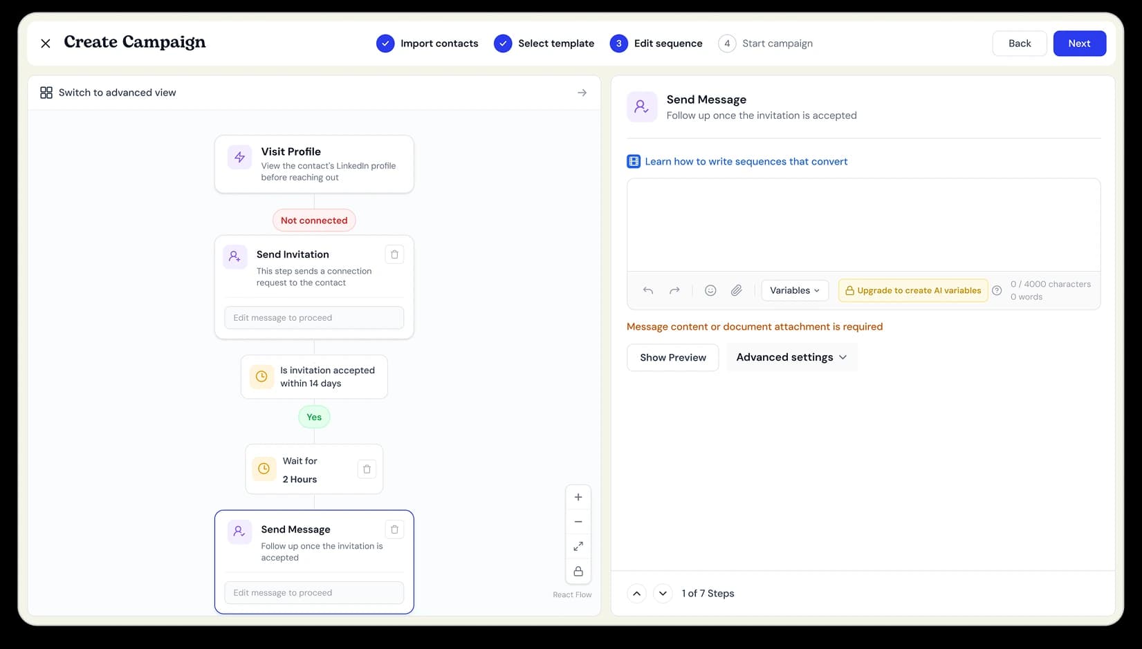 Start conversations and get replies
