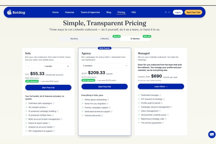 Pricing page: clearer plans, and what each one actually includes screenshot