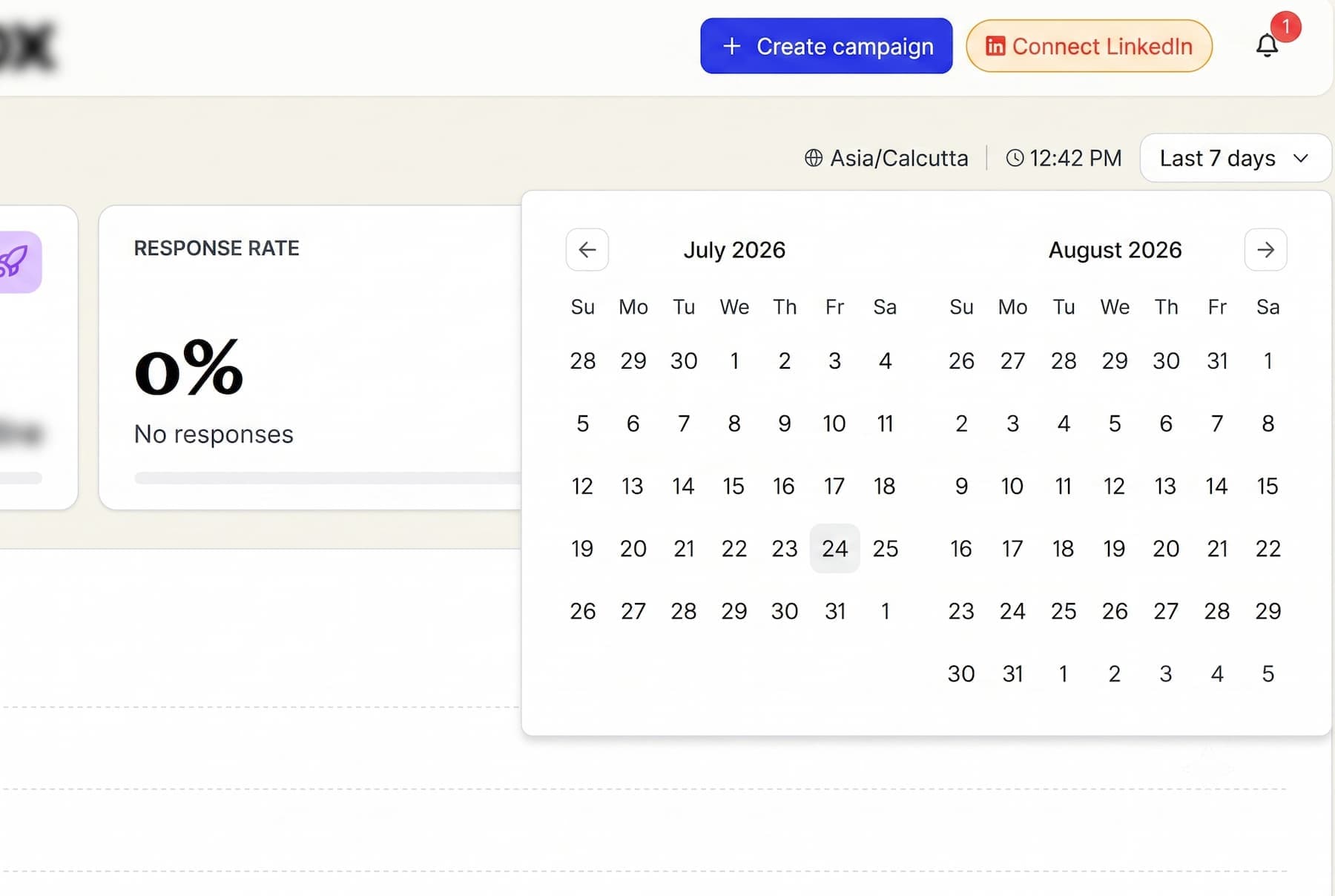 Pick a custom date range on your dashboard screenshot