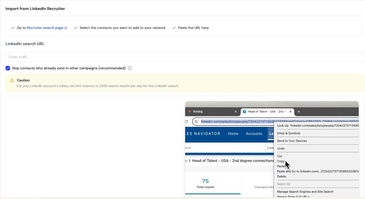 LinkedIn Recruiter Import