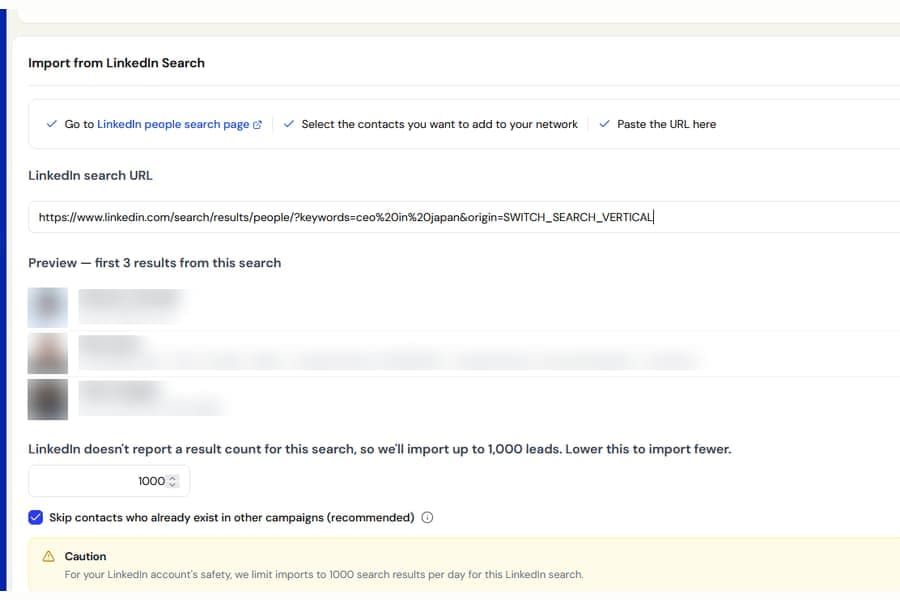 Clearer Wording When LinkedIn Gives No Result Count screenshot