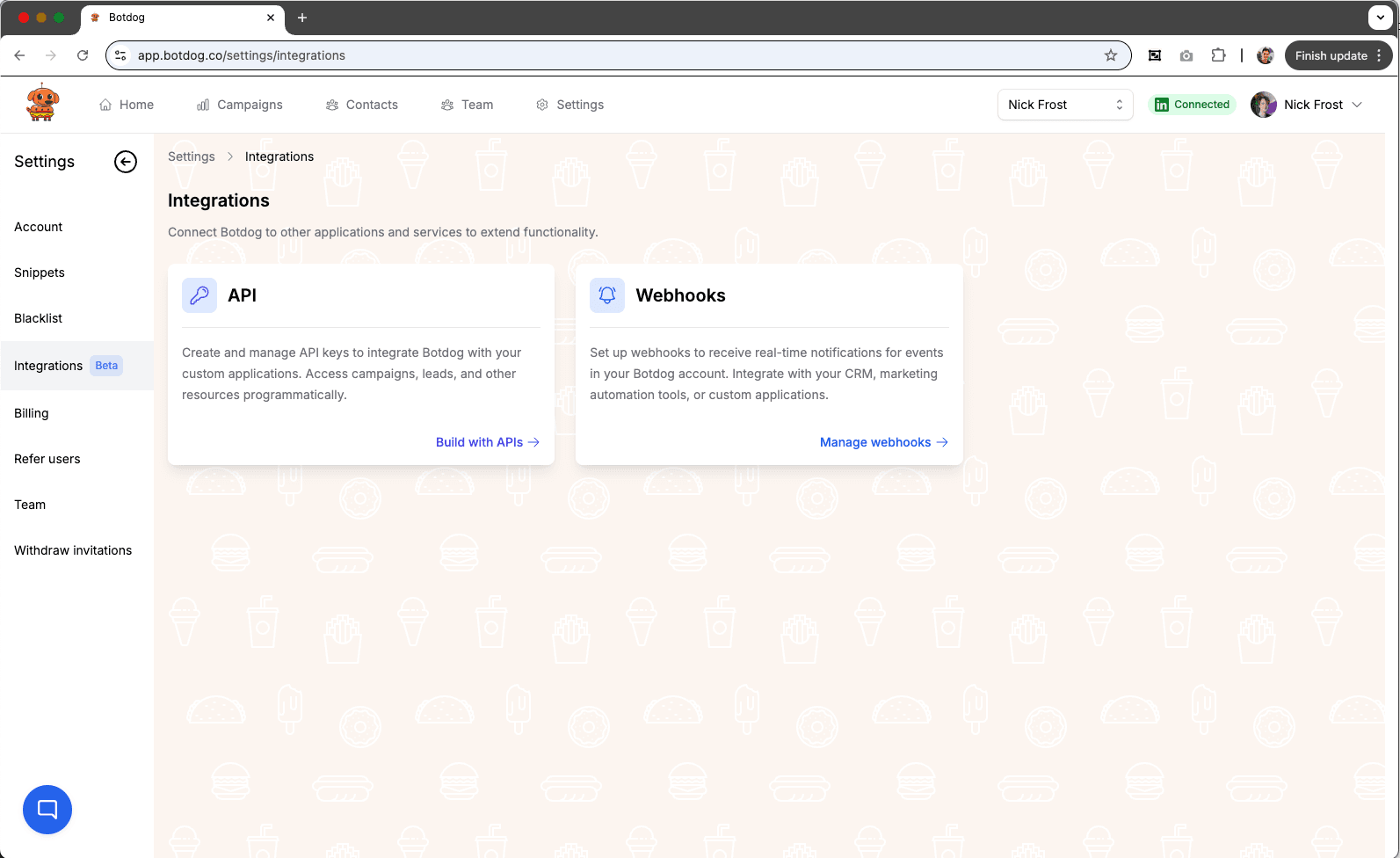 API & Integrations