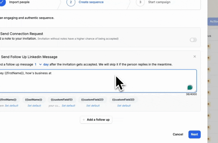 Custom Fields on CSV Import: Import and use custom data in your campaigns screenshot