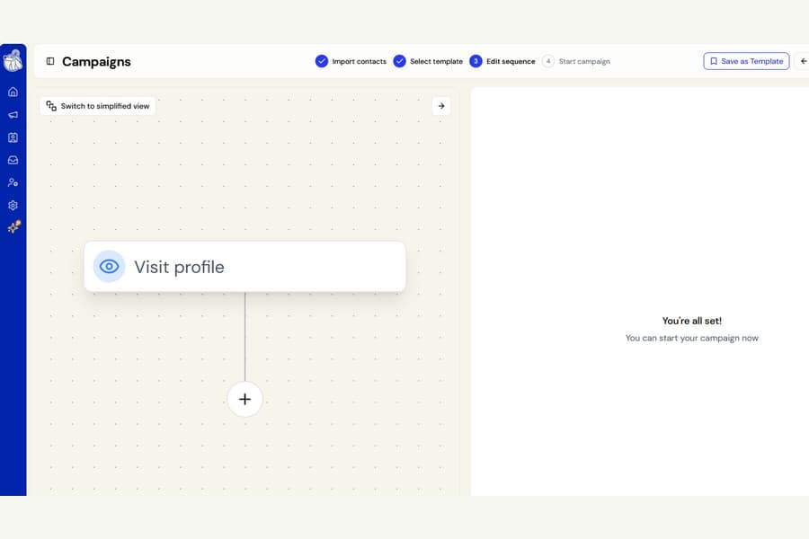 Build your own sequence from scratch in the template gallery screenshot