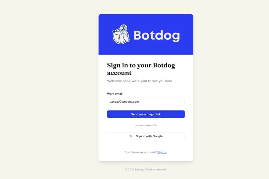 Signing in now works no matter how you type your email screenshot