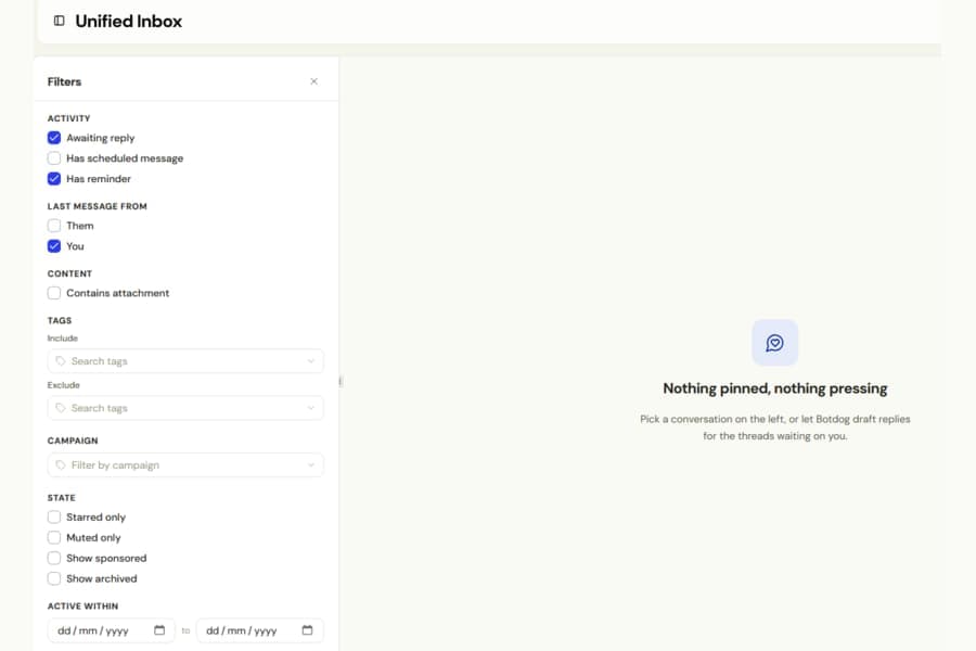 Filtering the inbox by more than one tag now shows all of them screenshot