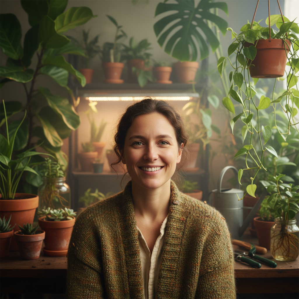 Plant Parent LinkedIn headshot style